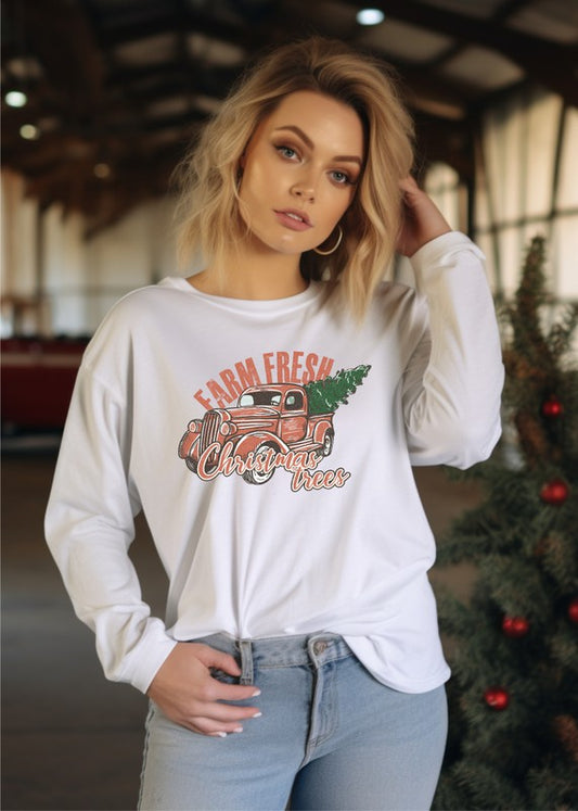 Farm Fresh Christmas Trees | Long Sleeve Tee