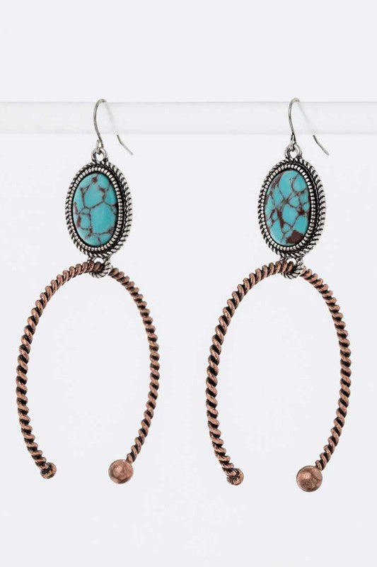 Turquoise Textured Drop | Earrings