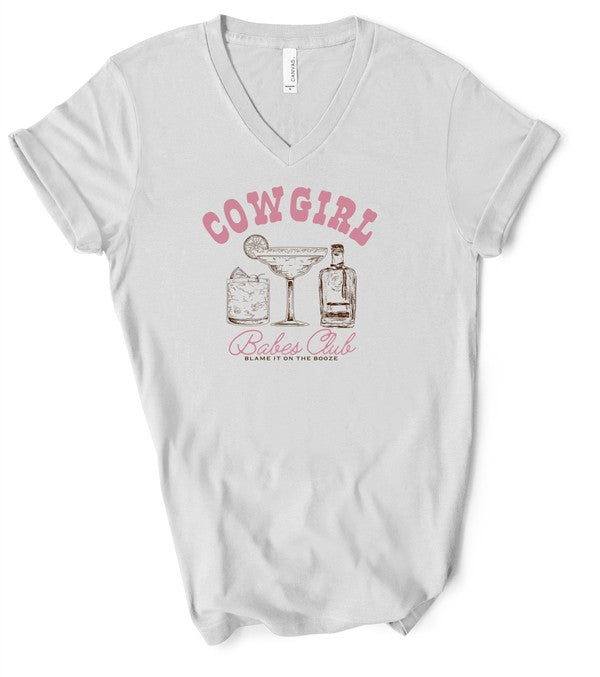 Cowgirl Babes Club | V-neck Graphic Tee