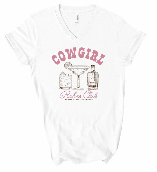 Cowgirl Babes Club | V-neck Graphic Tee