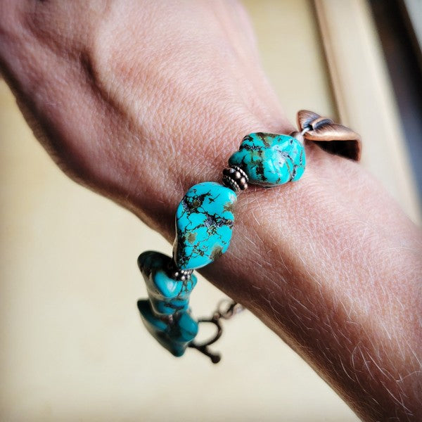 Turquoise Feather Beaded | Bracelet