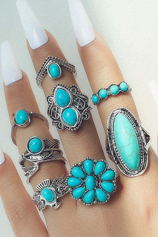 Vintage Western Turquoise | Ring Set