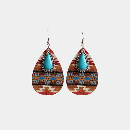 Aztec/Turquoise Teardrop | Earrings