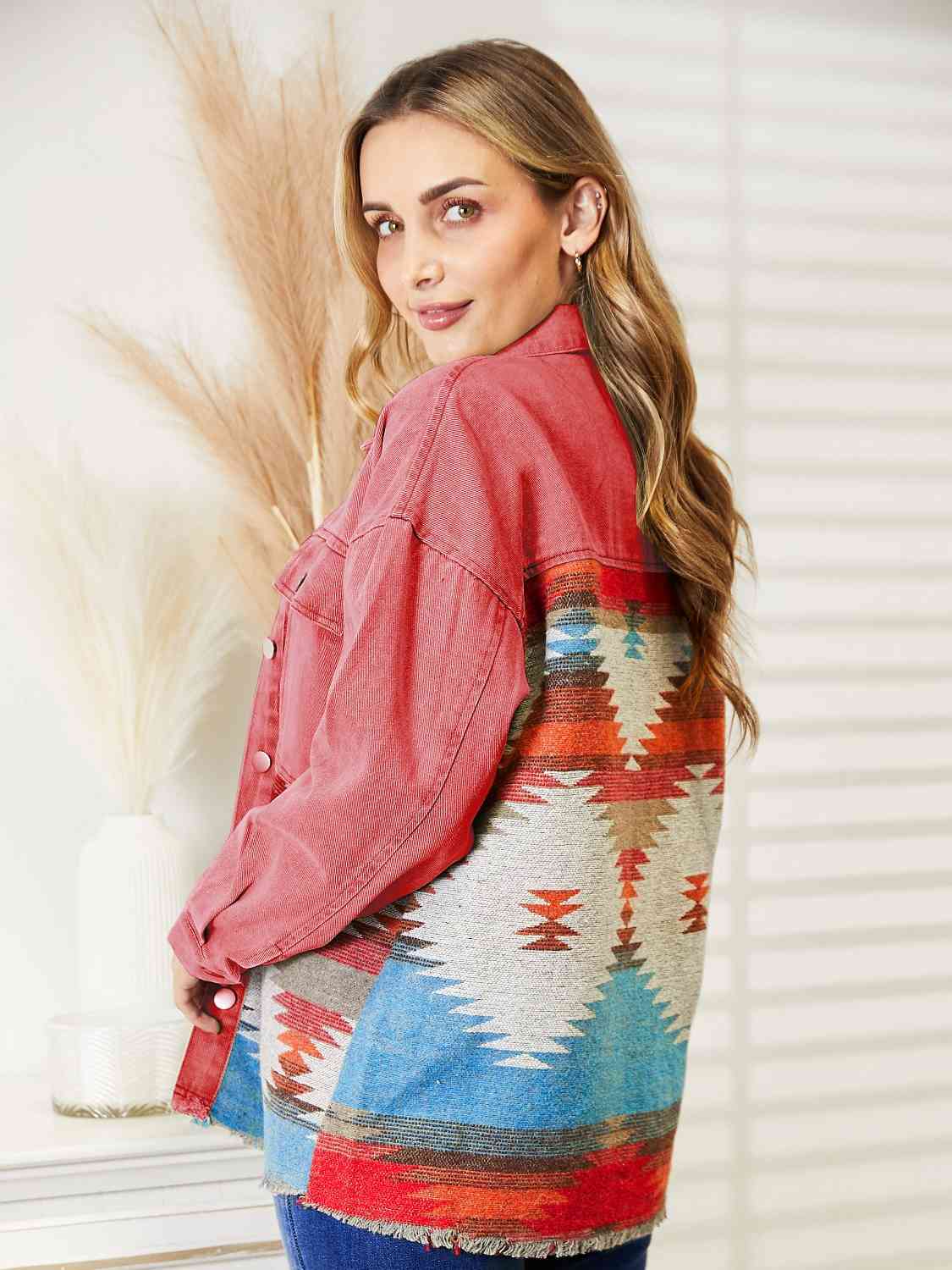 Aztec Raw Hem | Casual Top