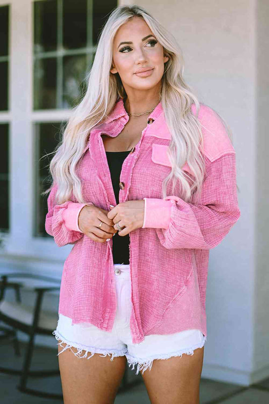 Pink Button Down | Casual Top