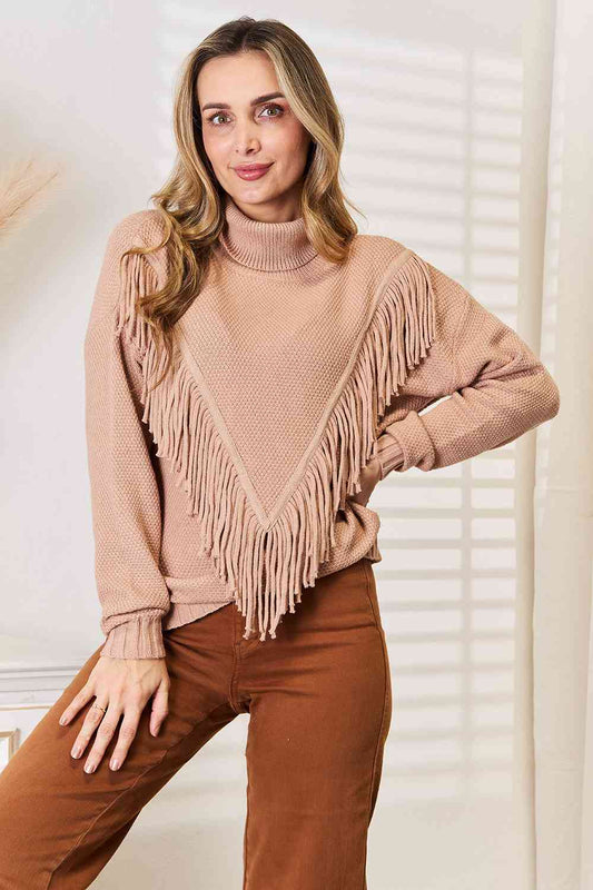 Turtleneck Fringe | Sweater