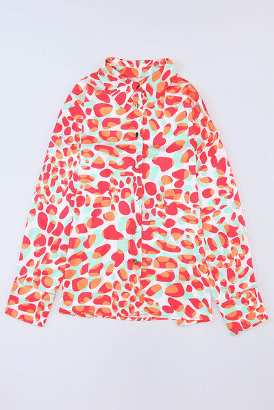 Red/Orange Button Up | Shirt