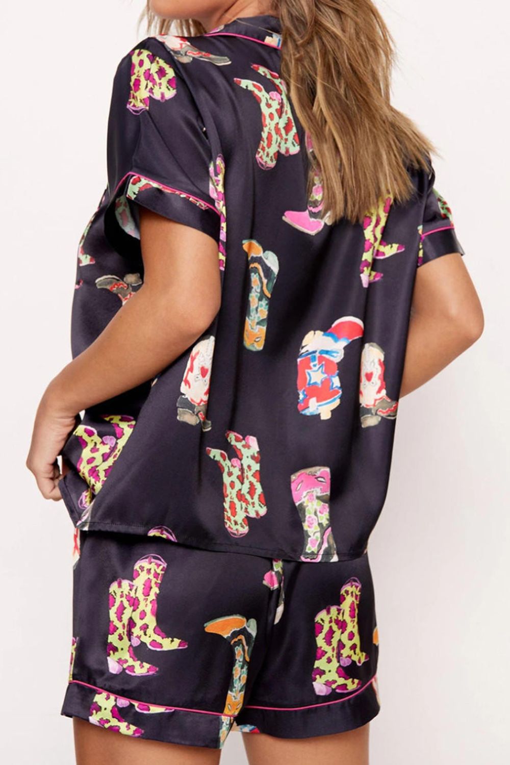 Boots Button Up Top and Shorts | Lounge Set