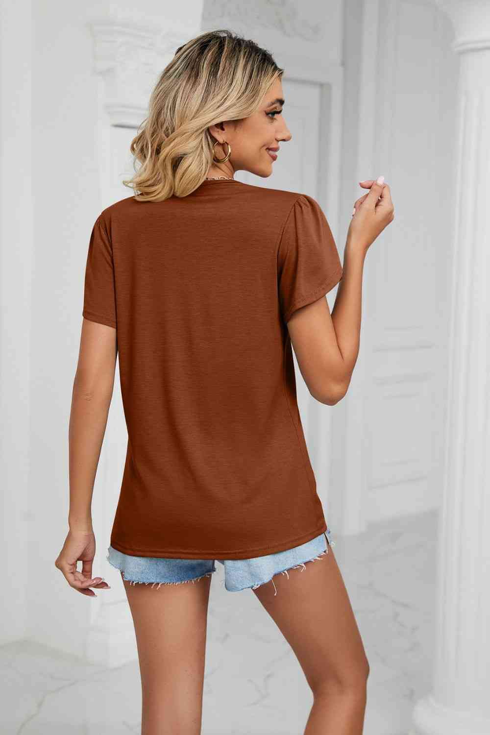 Petal Sleeve | V-Neck Top