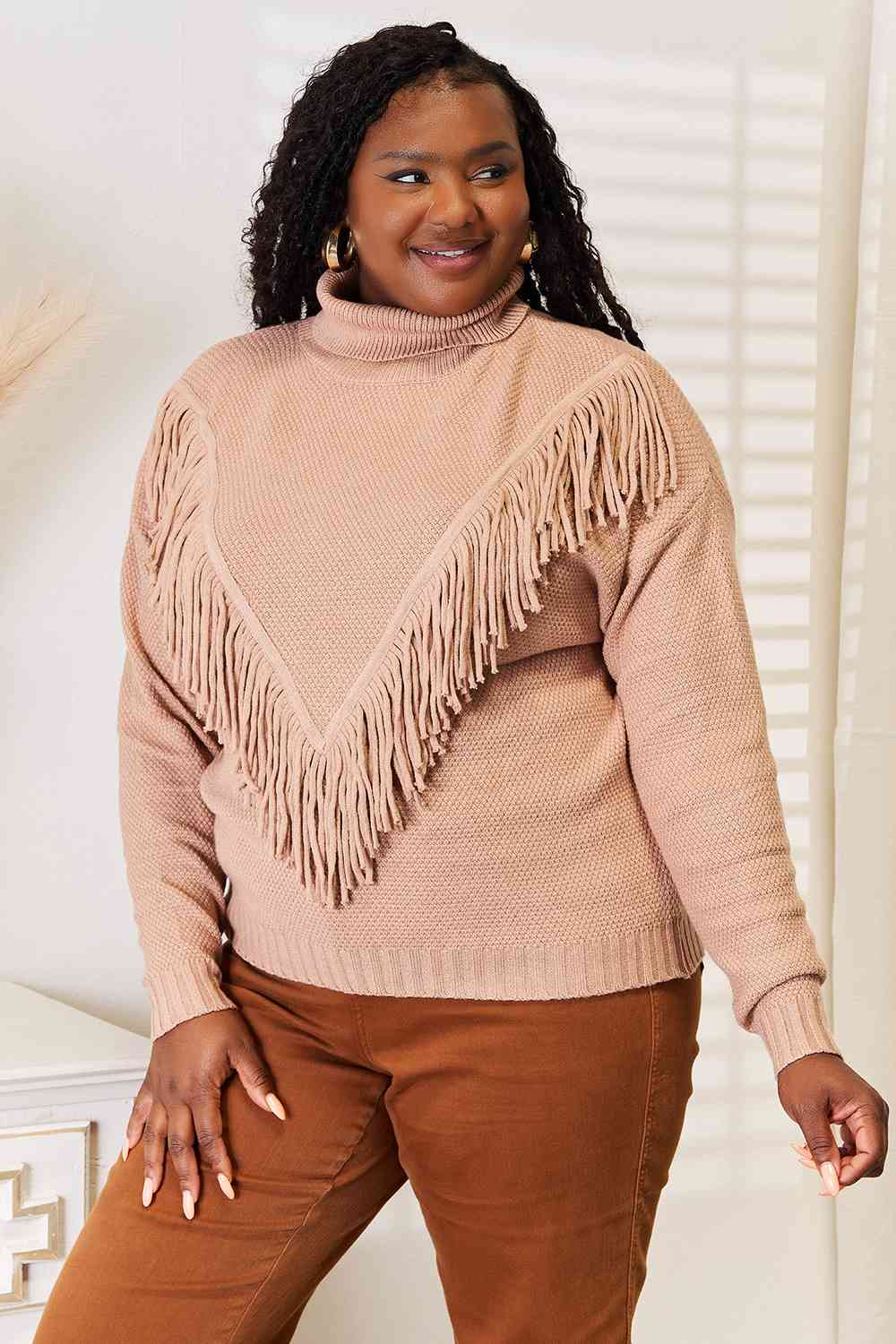 Turtleneck Fringe | Sweater