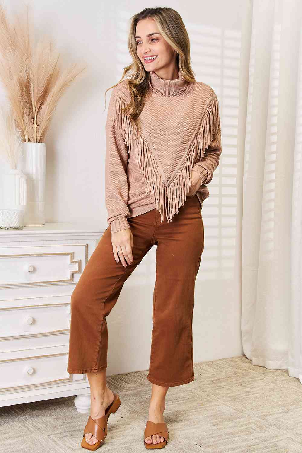Turtleneck Fringe | Sweater